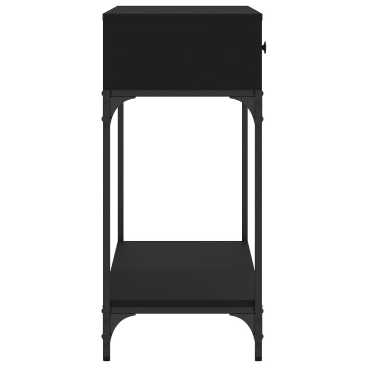 konsolbord 100x34,5x75 cm konstrueret træ sort