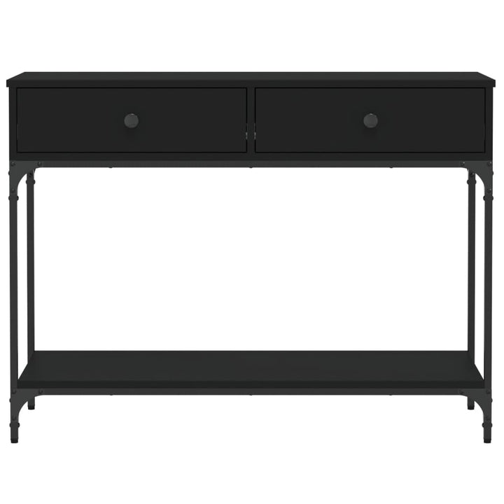 konsolbord 100x34,5x75 cm konstrueret træ sort