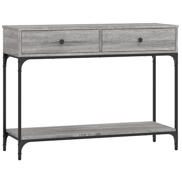 konsolbord 100x34,5x75 cm konstrueret træ grå sonoma-eg