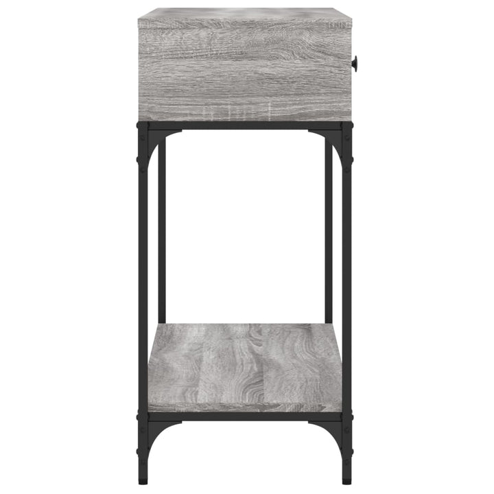 konsolbord 100x34,5x75 cm konstrueret træ grå sonoma-eg