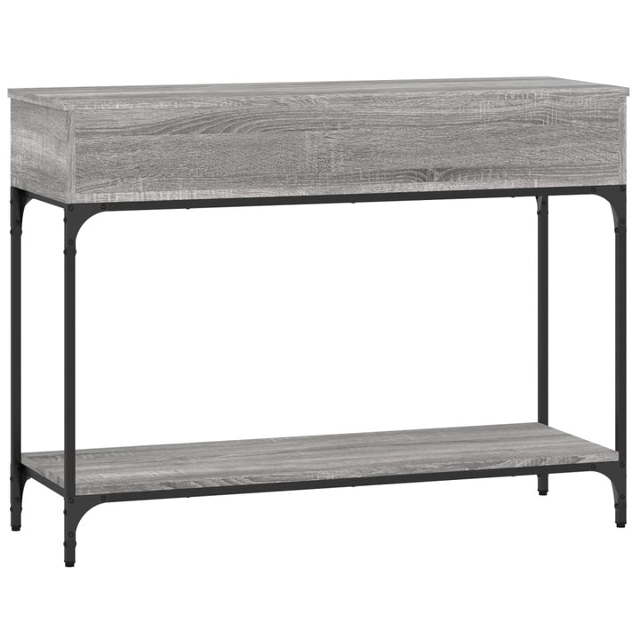 konsolbord 100x34,5x75 cm konstrueret træ grå sonoma-eg