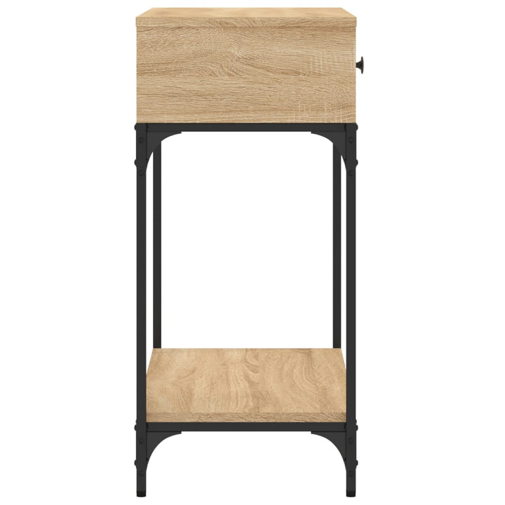 konsolbord 75x34,5x75 cm konstrueret træ sonoma-eg