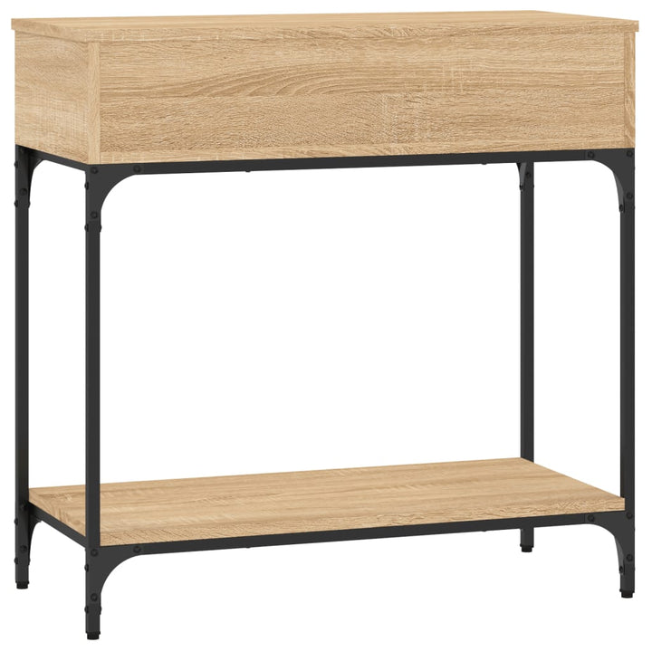 konsolbord 75x34,5x75 cm konstrueret træ sonoma-eg