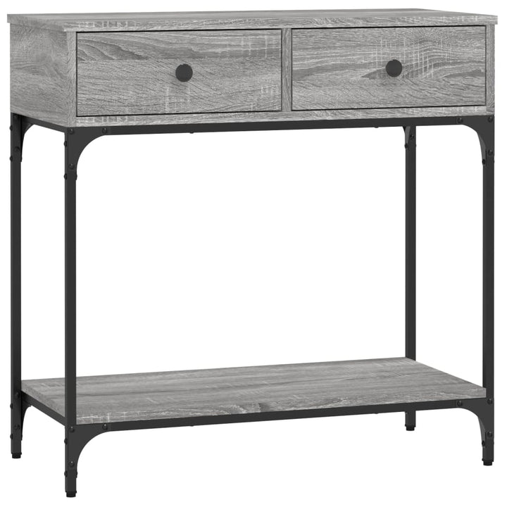 konsolbord 75x34,5x75 cm konstrueret træ grå sonoma-eg