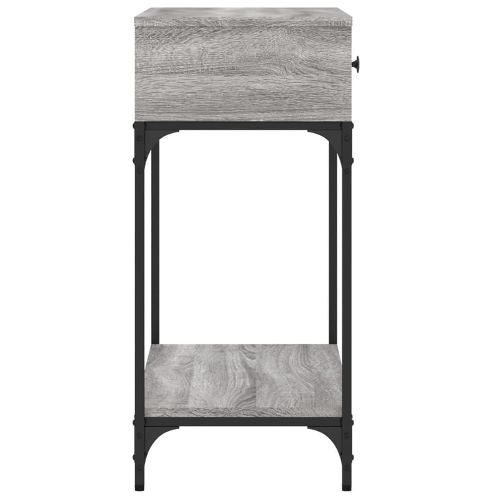 konsolbord 75x34,5x75 cm konstrueret træ grå sonoma-eg