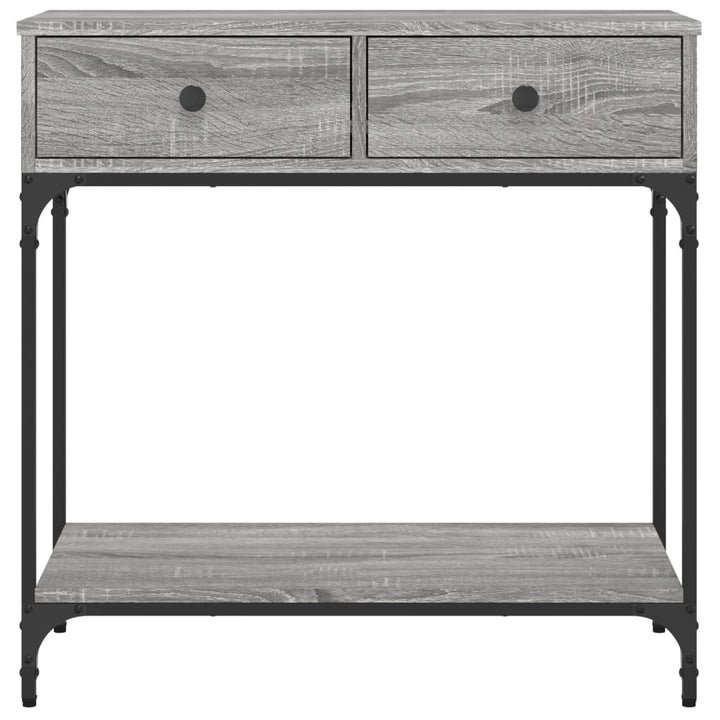 konsolbord 75x34,5x75 cm konstrueret træ grå sonoma-eg