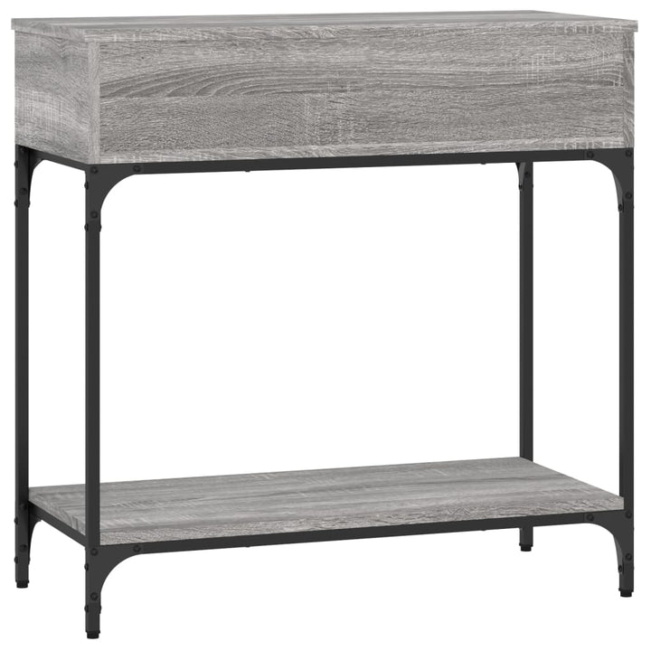 konsolbord 75x34,5x75 cm konstrueret træ grå sonoma-eg