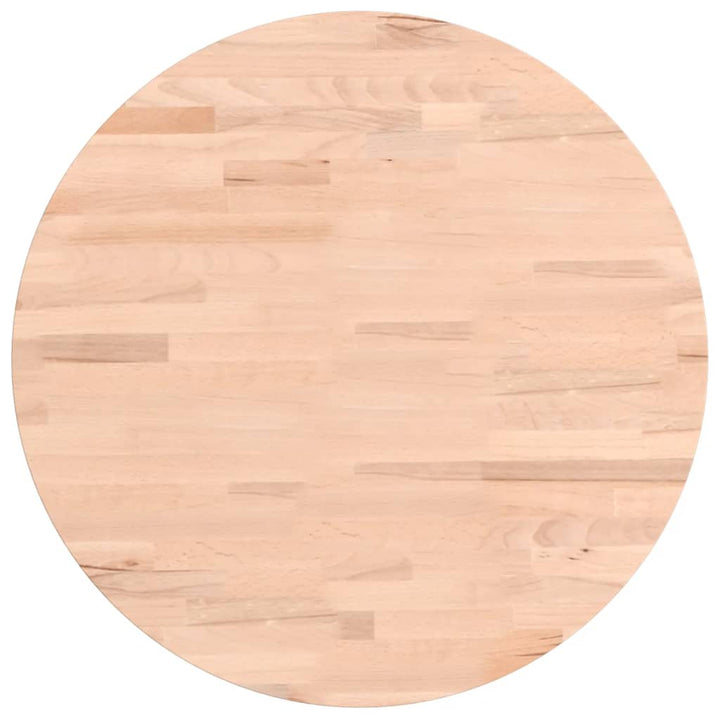 bordplade Ø50x1,5 cm rund massivt bøgetræ