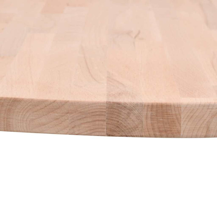 bordplade Ø80x2,5 cm rund massivt bøgetræ