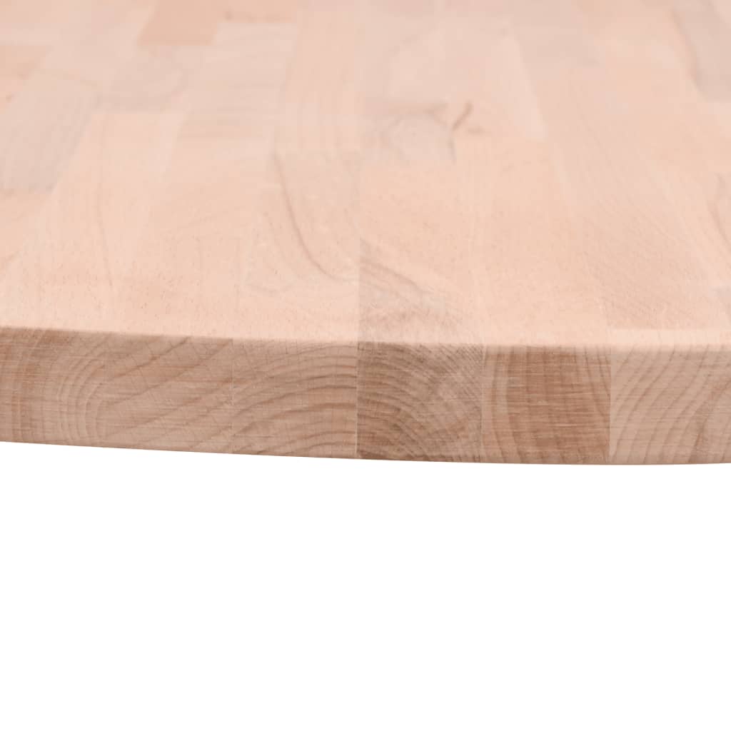 bordplade Ø60x4 cm rund massivt bøgetræ