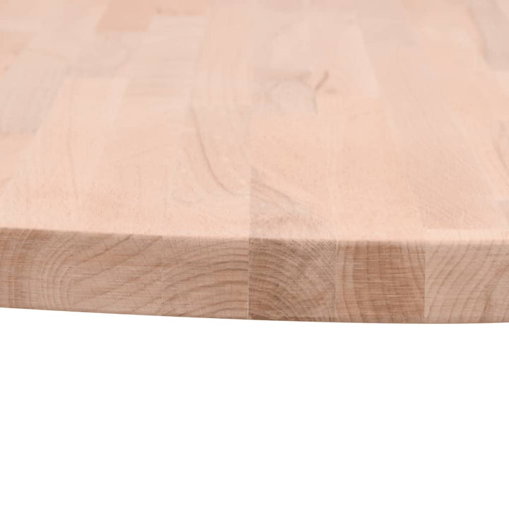 bordplade Ø60x4 cm rund massivt bøgetræ