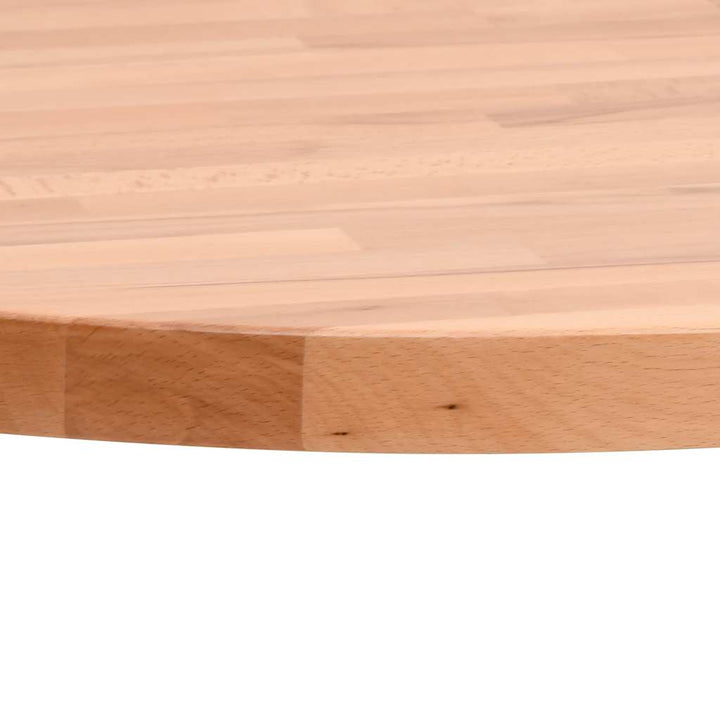 bordplade Ø60x2,5 cm rund massivt bøgetræ
