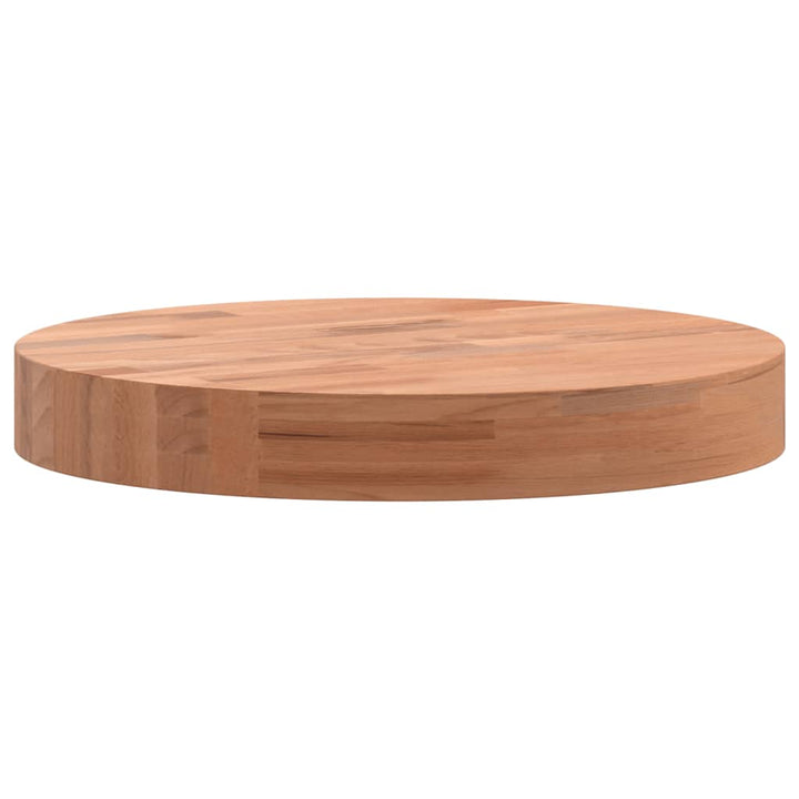 bordplade Ø30x4 cm rund massivt bøgetræ
