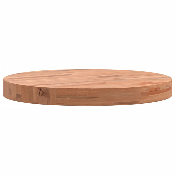 bordplade Ø40x4 cm rund massivt bøgetræ