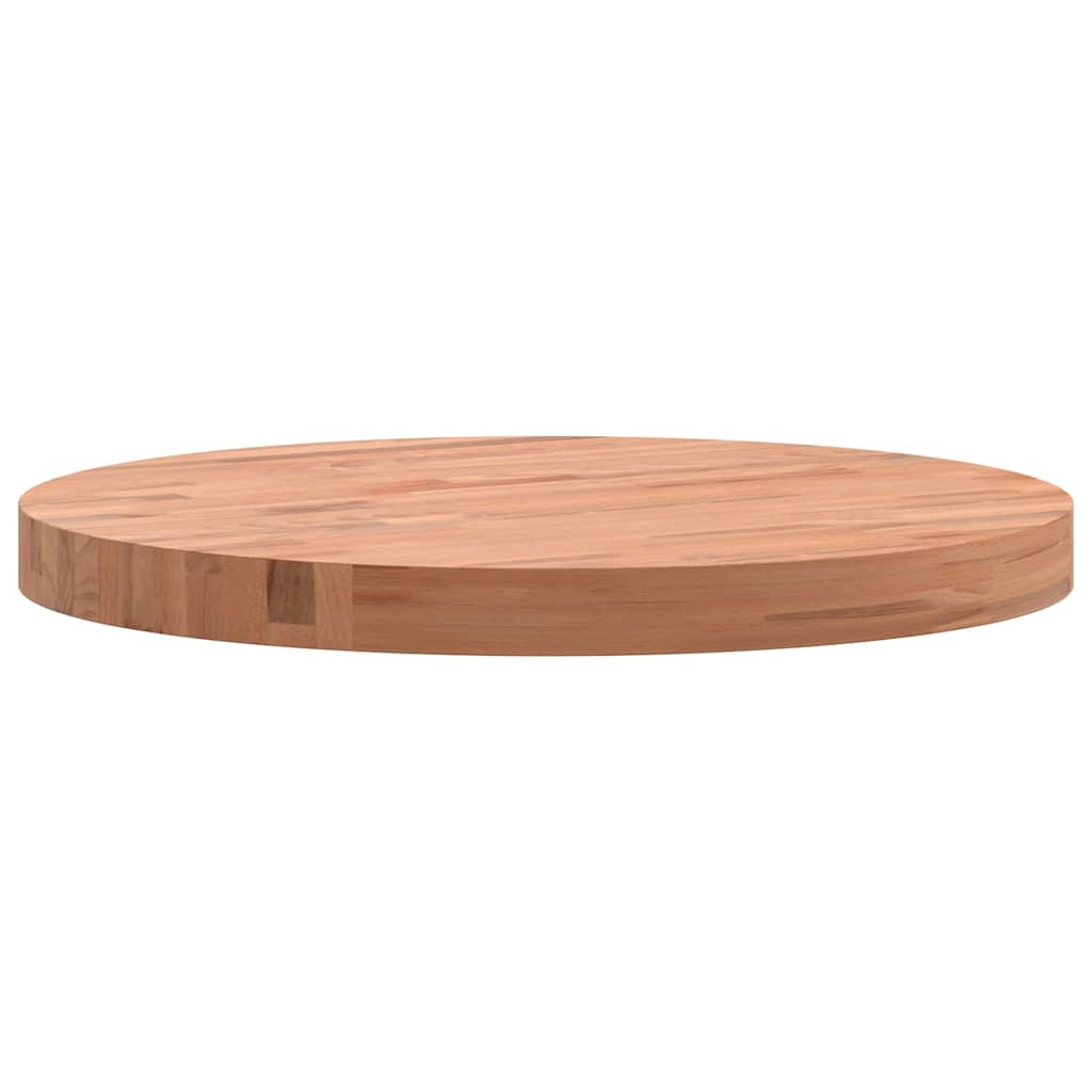 bordplade Ø50x4 cm rund massivt bøgetræ