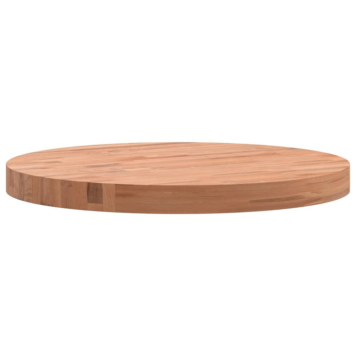bordplade Ø50x4 cm rund massivt bøgetræ