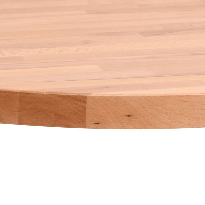 bordplade Ø90x4 cm rund massivt bøgetræ