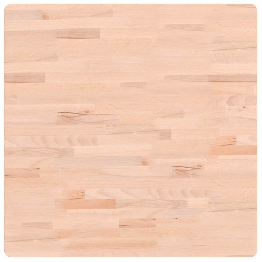 bordplade 70x70x1,5 cm firkantet massivt bøgetræ