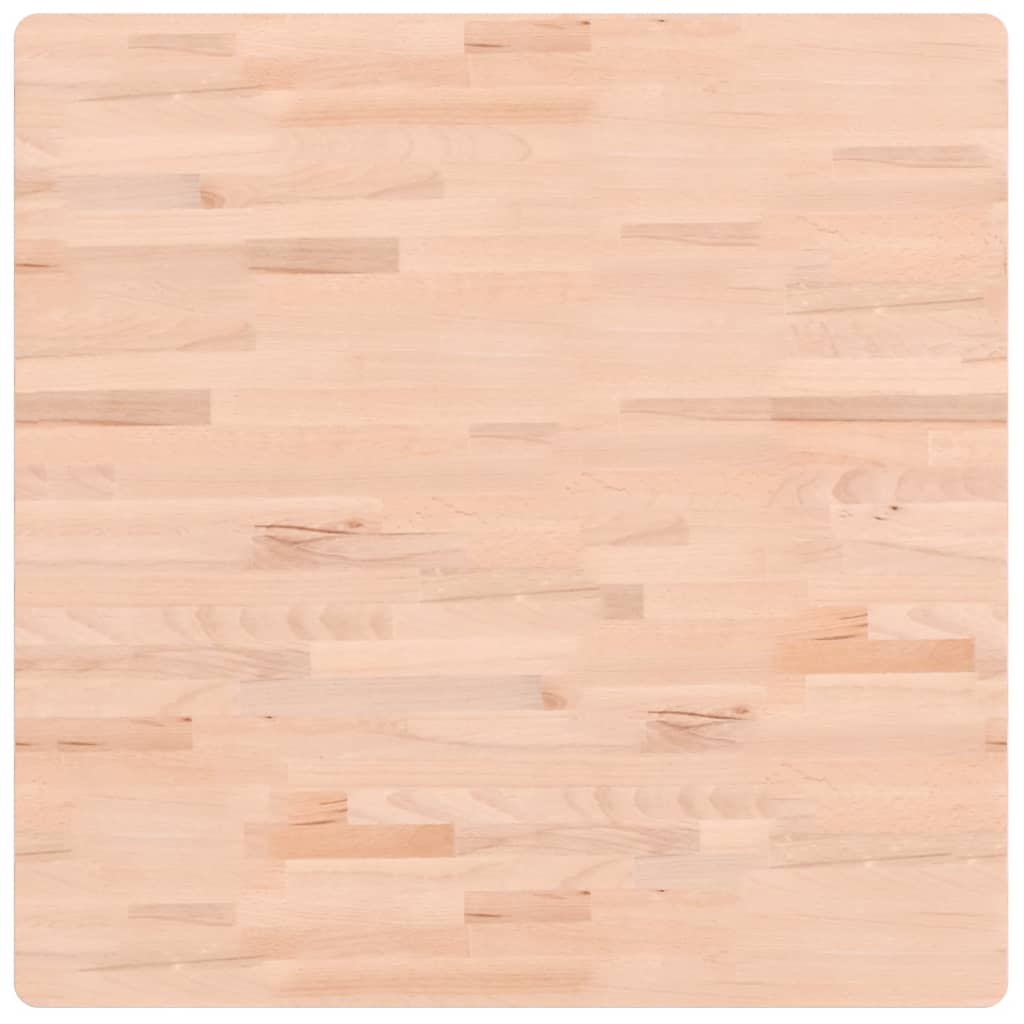 bordplade 80x80x1,5 cm firkantet massivt bøgetræ
