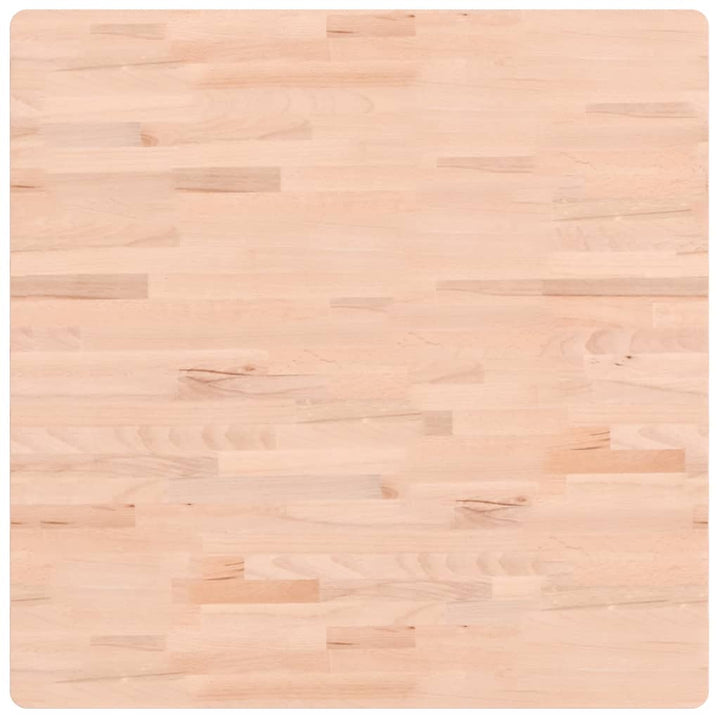 bordplade 80x80x1,5 cm firkantet massivt bøgetræ