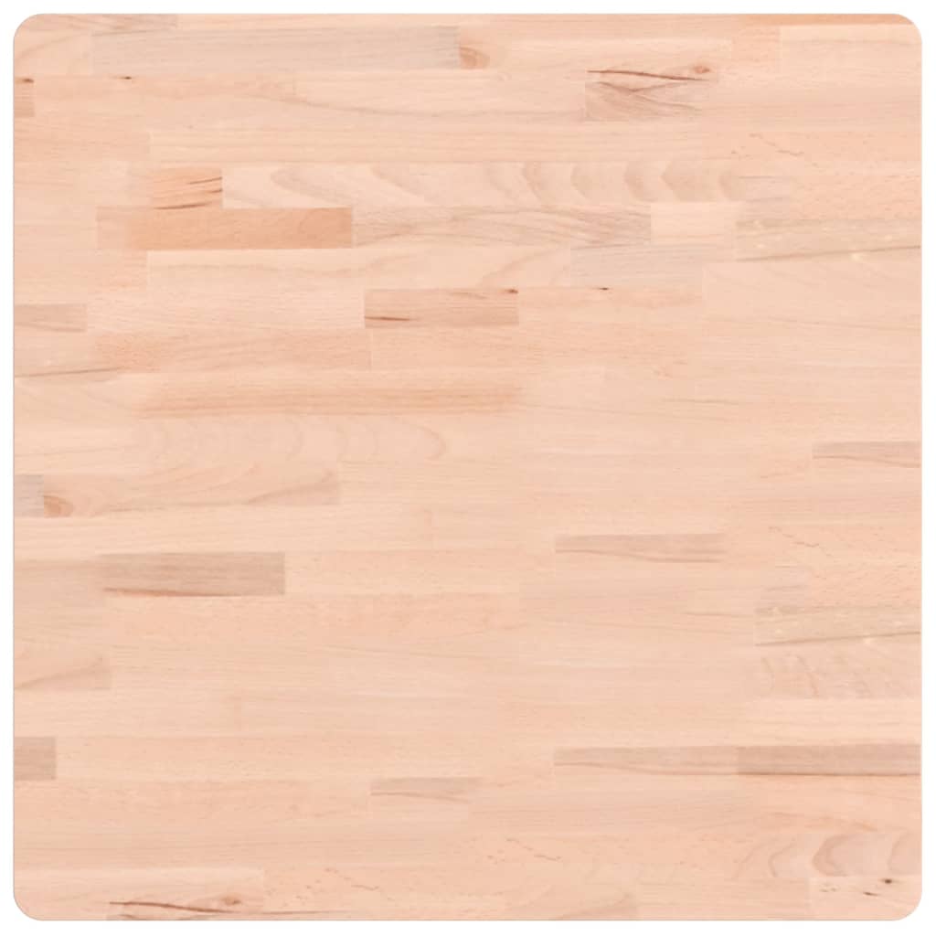 bordplade 60x60x2,5 cm firkantet massivt bøgetræ
