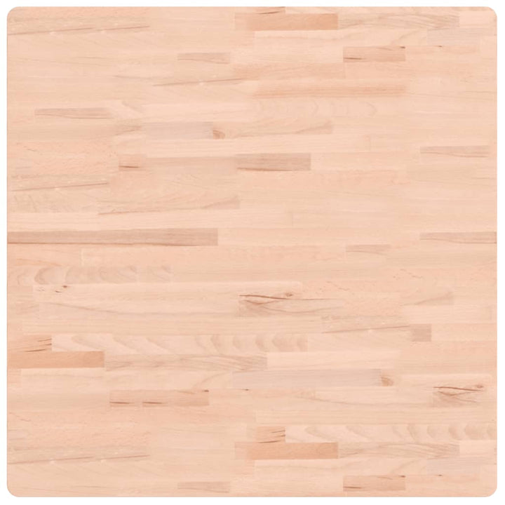 bordplade 80x80x2,5 cm firkantet massivt bøgetræ