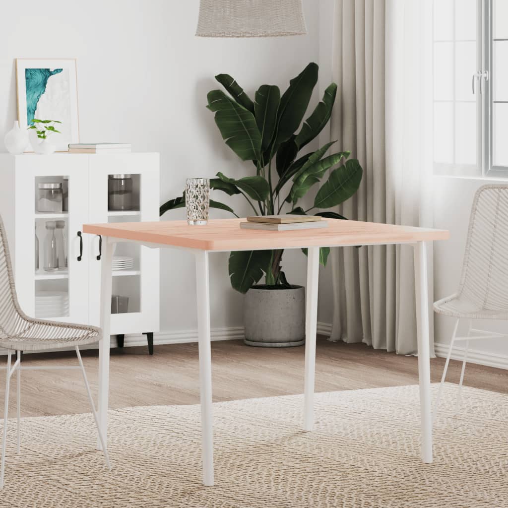 bordplade 80x80x2,5 cm firkantet massivt bøgetræ