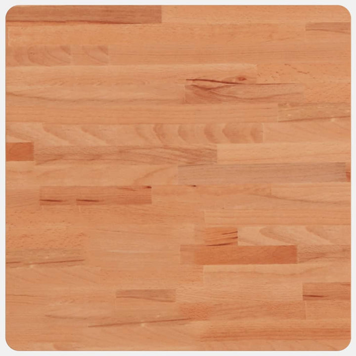 bordplade 50x50x1,5 cm firkantet massivt bøgetræ