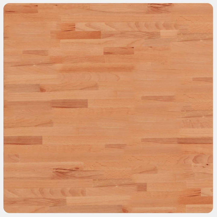 bordplade 70x70x1,5 cm firkantet massivt bøgetræ
