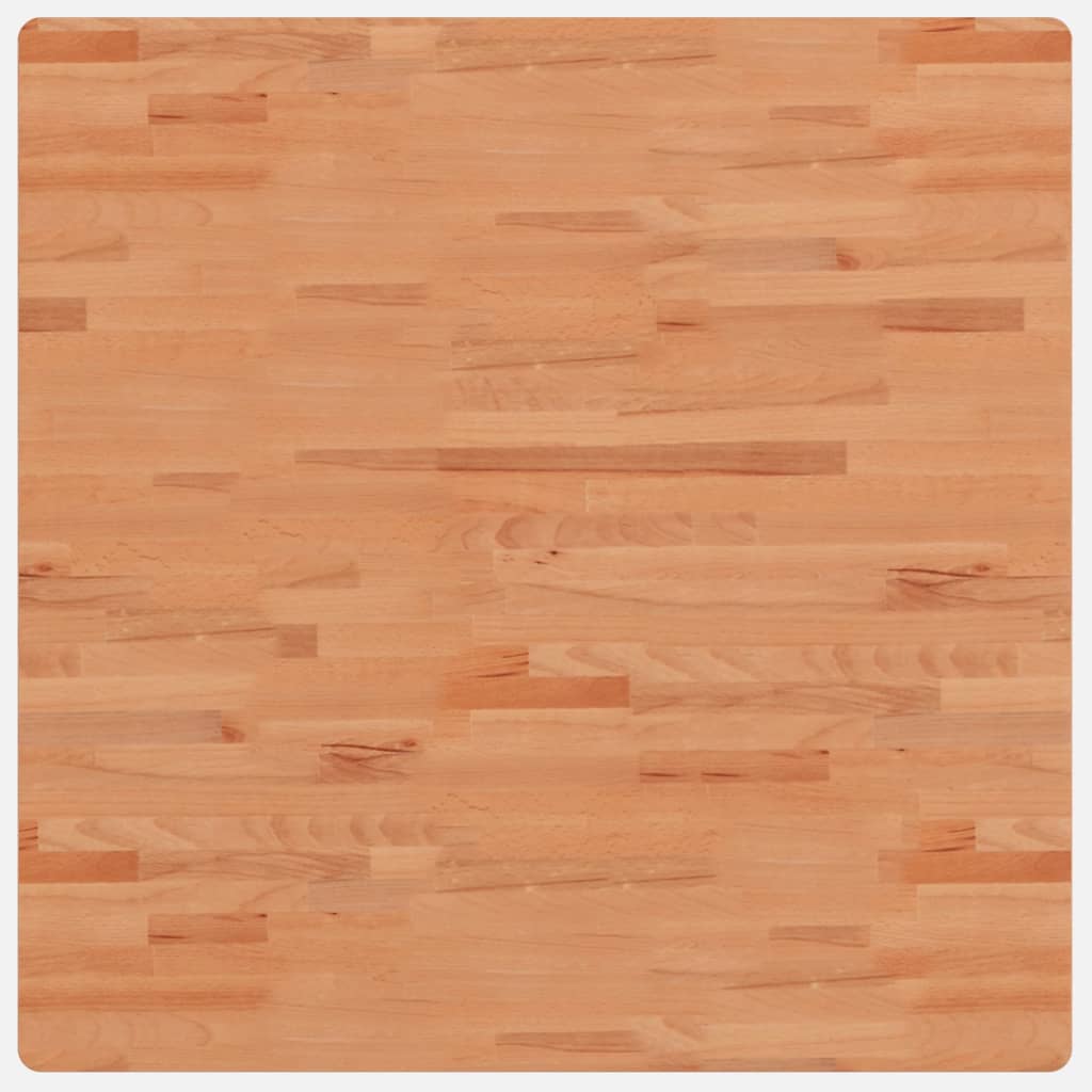 bordplade 90x90x4 cm firkantet massivt bøgetræ
