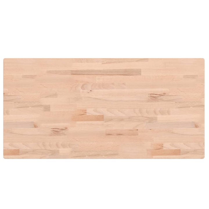 bordplade til badeværelse 100x50x4 cm massivt bøgetræ