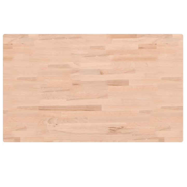 bordplade til badeværelse 100x60x4 cm massivt bøgetræ