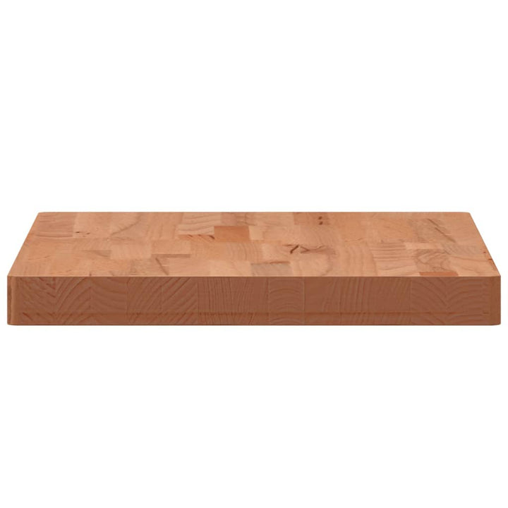 bordplade til badeværelse 60x40x4 cm massivt bøgetræ