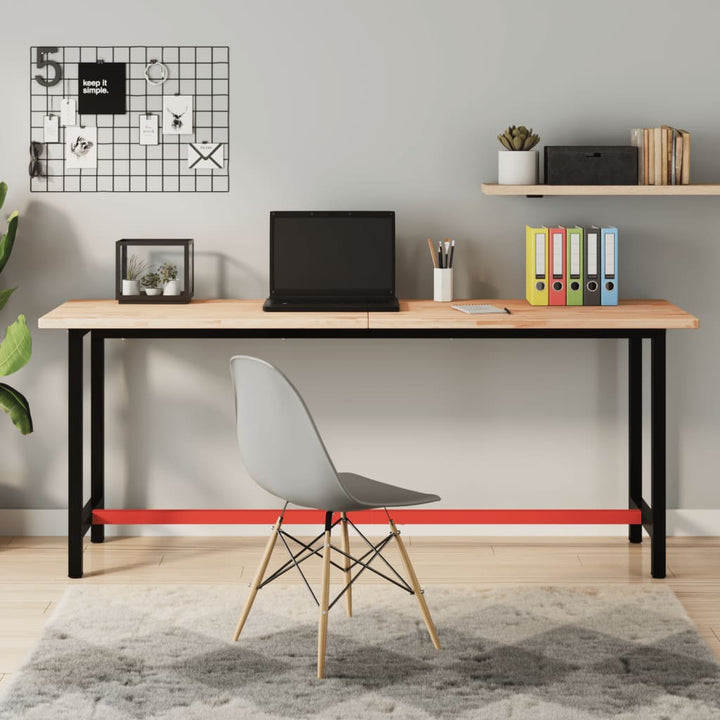 skrivebordsplade 180x55x2,5 cm massivt bøgetræ