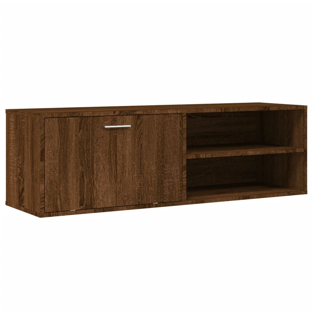 tv-bord 120x34x37 cm konstrueret træ brun egetræsfarve