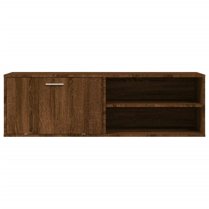 tv-bord 120x34x37 cm konstrueret træ brun egetræsfarve