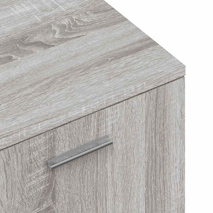 tv-bord 120x34x37 cm konstrueret træ grå sonoma-eg