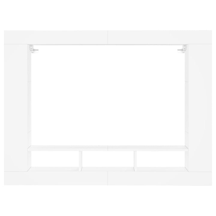 tv-møbel 152x22x113 cm konstrueret træ hvid