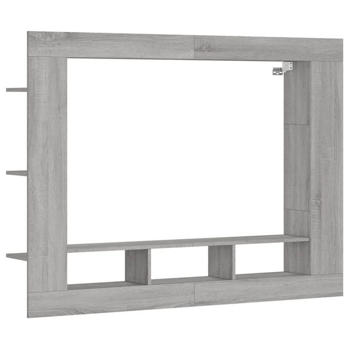 tv-møbel 152x22x113 cm konstrueret træ grå sonoma-eg