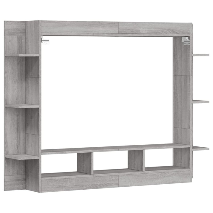 tv-møbel 152x22x113 cm konstrueret træ grå sonoma-eg