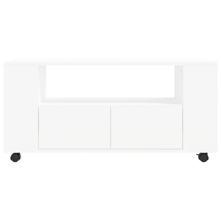 tv-bord 102x34,5x43 cm konstrueret træ hvid