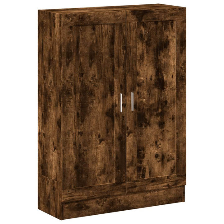 bogskab 82,5x30,5x115 cm konstrueret træ røget egetræ