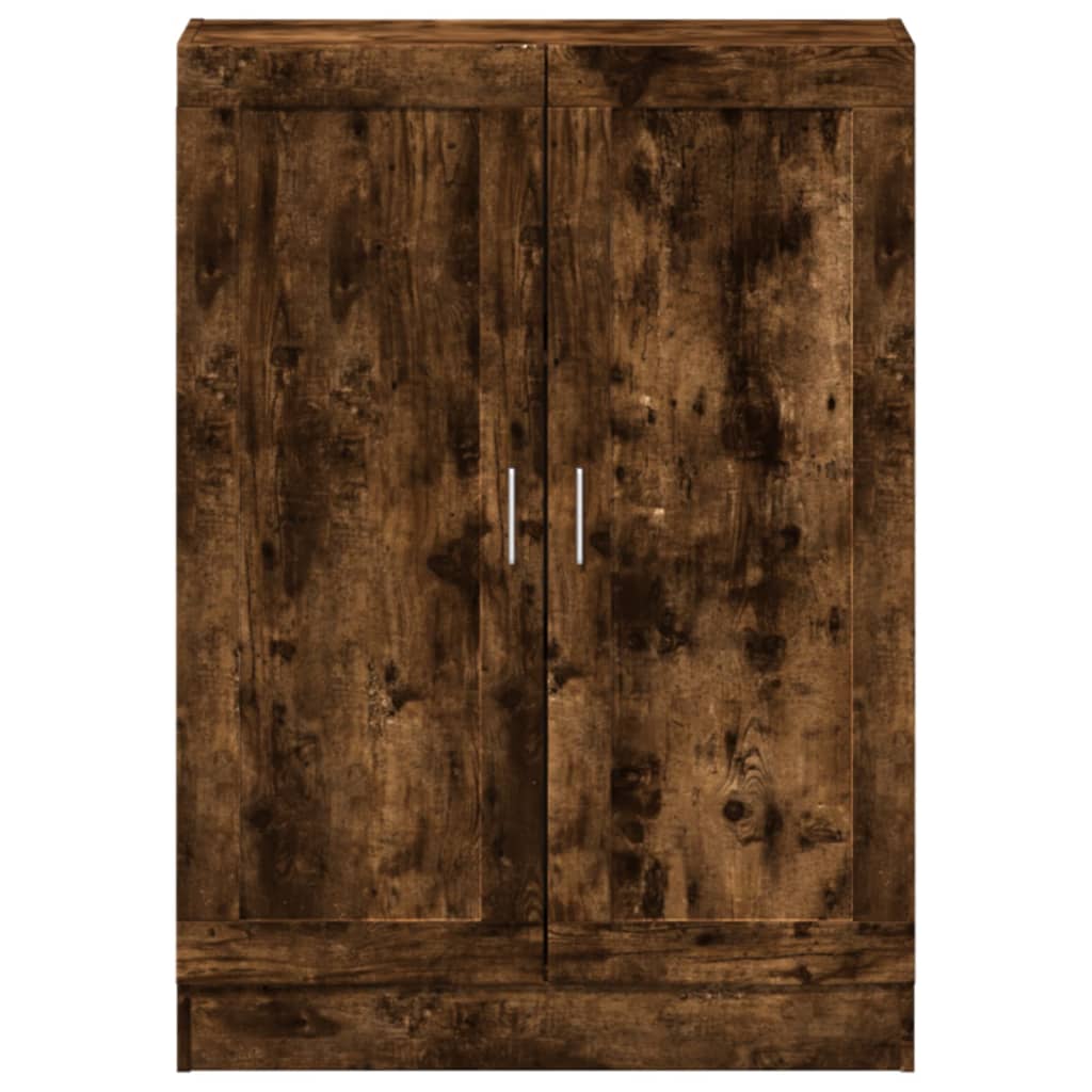 bogskab 82,5x30,5x115 cm konstrueret træ røget egetræ