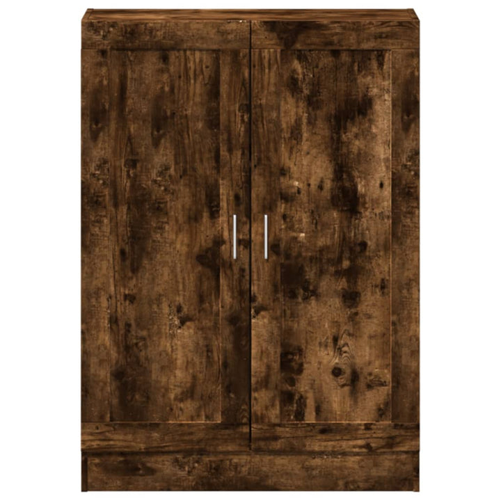 bogskab 82,5x30,5x115 cm konstrueret træ røget egetræ
