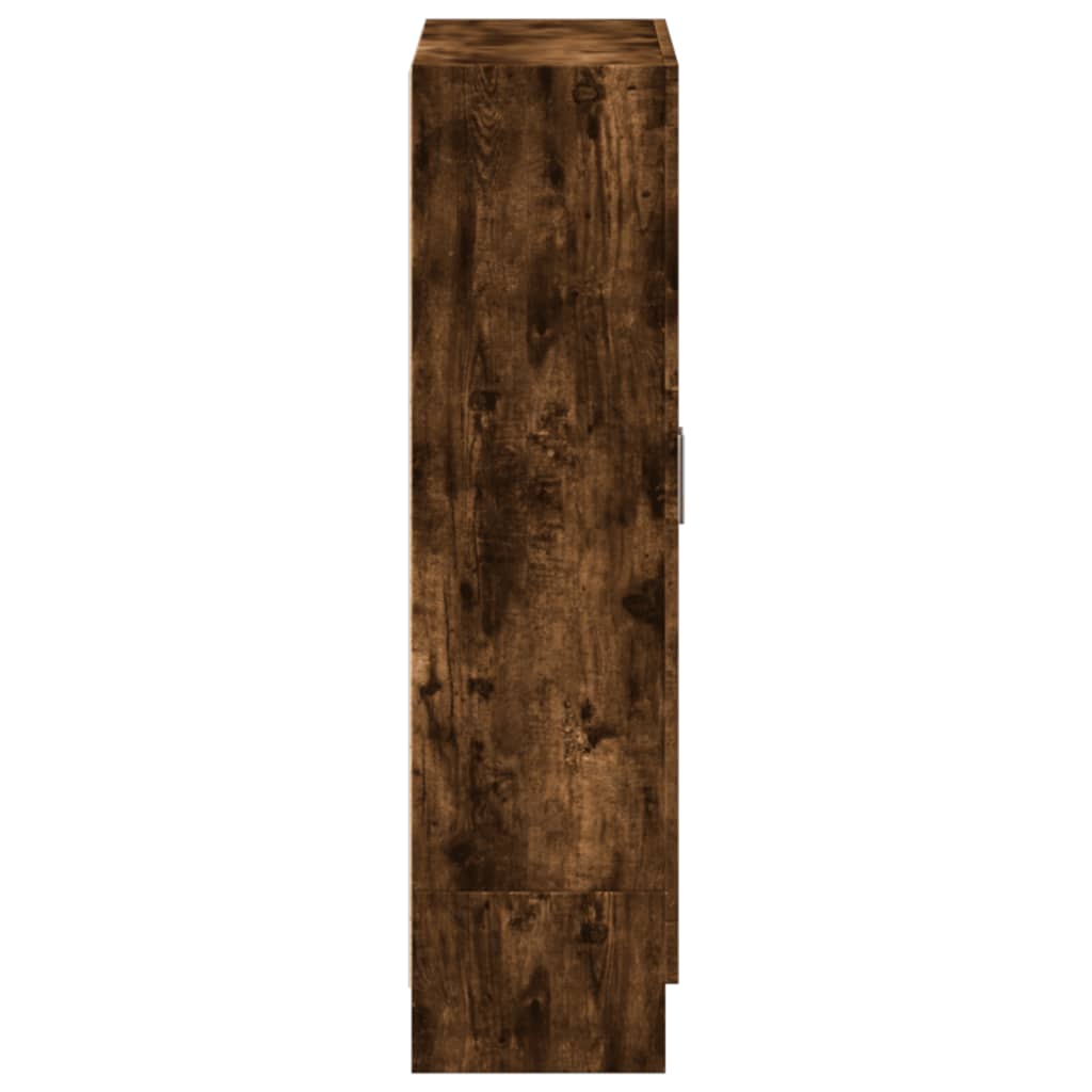 bogskab 82,5x30,5x115 cm konstrueret træ røget egetræ