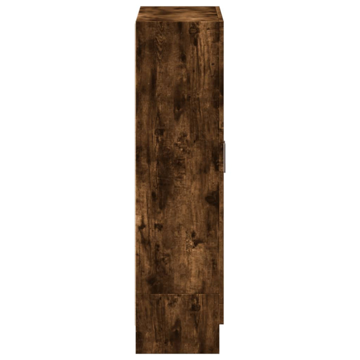 bogskab 82,5x30,5x115 cm konstrueret træ røget egetræ