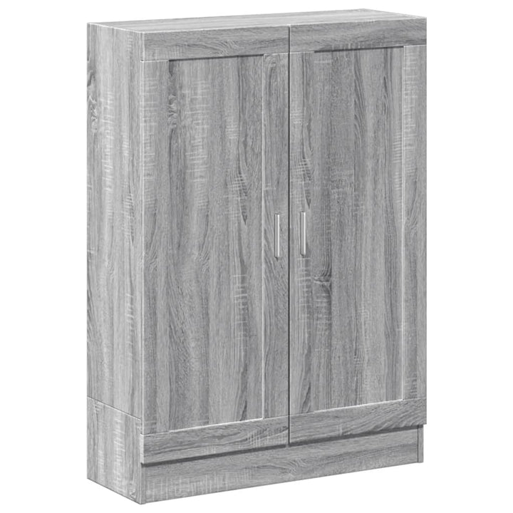 bogskab 82,5x30,5x115 cm konstrueret træ grå sonoma-eg