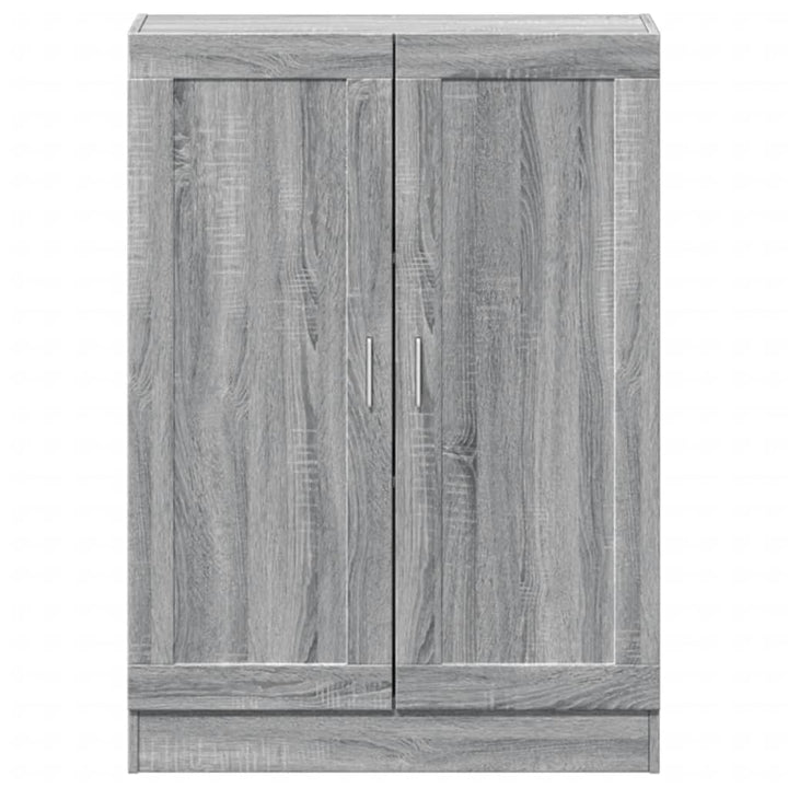 bogskab 82,5x30,5x115 cm konstrueret træ grå sonoma-eg