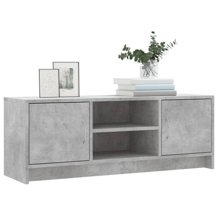 tv-bord 102x30x37,5 cm konstrueret træ betongrå