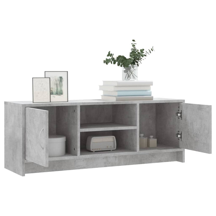 tv-bord 102x30x37,5 cm konstrueret træ betongrå